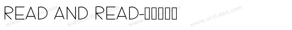 READ AND READ字体转换